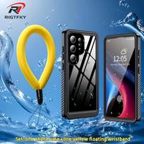 IP68 atsparus vandeniui dėklas Samsung S26 Ultra S25 S24 S23 S21 FE 360° pilna apsauga Smūgiams atsparus dangtelis Lauko plaukiojimui nardymui Galaxy S24 juoda