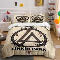 Linkin Park Logo Bedding Set Bedding Duvet Cover Set Duvet Cover Pillowcases (1 * Duvet Cover 2 * Pillowcases, without duvet insert) 135x200cm white