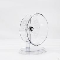 Silent Hamster Wheel with Stand Included, Clear Running Wheel, Large Exercise Cage Accessory 21cm