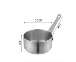 Handle Stainless Steel Sushi Hot Pot Dipping Bowl Vinegar ContainerSauce Cup Mini Sauce Pan Small Bowls for Dipping Sauce 5-7cm