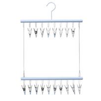 Windproof Underwear Drying Rack Double-layer Drying Clips Hats Hanger  Household Use mėlyna