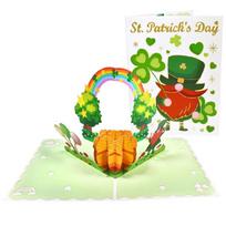 Saint Patricks Day Card 3D Pop-Up Gnomes Greeting Card Birthday Postcards Gift 1