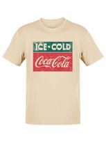 Coca-Cola Official Licensed Ice-Cold Logo Vintage Distressed Mens T-shirt XXL