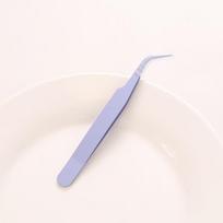 105mm Precision Bent Tip Tweezers Stainless Steel Full Coating Professional Grade for Electronics Jewelry Crafting and Laboratory Use one size