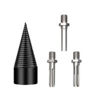 32/42/50MM Wood Splitter Drill Bit Firewood Log Splitter with Hex Round Shank Size#Small