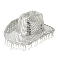 Sunscreen Sequin Western Cowboy Hat Wide Brim Raindrop Star Jazz Hat  Stage Performance Star