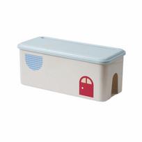 Dust-proof Power Strip Storage Box Large Capacity Cable Management Box Socket Storage Box  USB Hub mėlyna