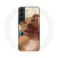 Coque pour Samsung Galaxy S22 American Pit Bull Terrier Marron ruda