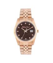 Mathey-Tissot Mathy II Rožinio aukso nerūdijančio plieno rudas ciferblatas Kvarcinis H710PRM Vyriškas laikrodis ruda
