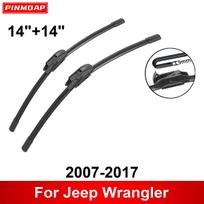 Car Wiper for Jeep Wrangler 2007-2017 14  + 14  Front Rear Wiper Blades Brushes Cutter Accessories juoda