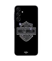 Case For Samsung Galaxy A15 Harley Davidson logo motor sycles gray front black Maniacase juoda