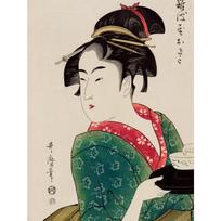 Japonų geišos iliustracijos plakatas spausdinys Seksualios moterys Ukiyo E drobės tapyba Antikvarinis Azijos sienų menas Svetainė Namų dekoras Dovanos 21cm×30cm NoFrame