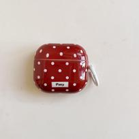 ins wind Korean simple red polka dot suitable for airpods4 protective case airpodspro3 generation apple earphone case second generation wireless Airpods 2