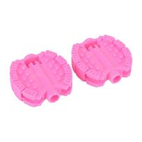 1Pair Nonslip Plastic Children Bicycles Pedal Toddler Trike Wheel Feet Pedal Replacement Cycling Foot Pedal Enduring 1 rožinė