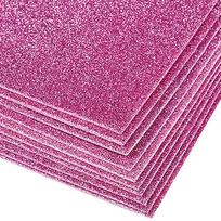DIY Flash Colorful Glitter Foam Paper Thick A4 Handmade Paper EVA Cardstock Decorations rožinė