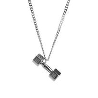European and American Fashion Fitness Sports Dumbbell Necklace Men's Domineering Korean Version 60CM