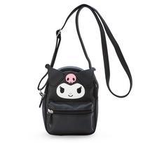 Sanrio Kuromi Shoulder Bag 413551 Face-Shaped juoda
