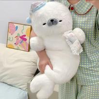 New Sleeping Seal Plush Doll Kawaii Soft Stuffed Plush Toy Cartoon Anime Animals Cute Pillow Birthday Gifts Fun Companion Doll 60cm