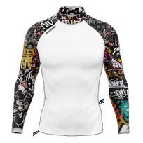 Hot Men's Rashguard Snorkeling Long Sleeve Surfing Shirts Diving Sunscreen Surf Sweatshirt UV Protection RightTrack Swimwear S