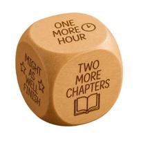 1/2Pcs Wooden Reading Decision Dice 6-Sided Reading Decision-Making Dice for Bookworms Reading Theme Decider Dice for Size#1pc