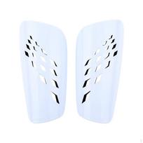 Breathable Shin Guard Sleeve Flexible Textile Perforated Ventilated Thickened Soccer Leg White S