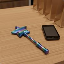 Contactless Transaction Tool Printed Payment Pointer Tap Rod Lightweight for Cosmic Rainbow Starlight Wand-reg
