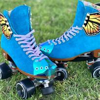 Leather Transparent Art Deco Design Roller Skating Shoe Headband Toe Protection Cover Scenic Plants/Flowers Pattern Metal 1