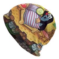 Cartoon Czech The Little Mole Bonnet Beanie Knit Hat Unisex Women Fashion Unisex Krtek Krtecek Warm Winter Skullies Beanies Caps Skullies Beanies Cap