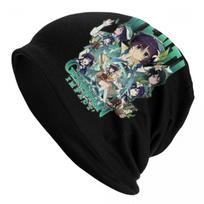 Game Anemo Geo Pyro Hydro Genshin Impact GANYU Bonnet Femme Hip Hop Knit Hat For Winter Warm Cryo Electro Dendro Beanies Caps Skullies Beanies Cap