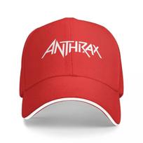 Anthrax Logotipo Kepurės Unisex Hip-Hop Grupės Skrybėlė Apsauginės Nuo Saulės Kepurė Žvejybos Kepurė Kvėpuojantis Poliesteris Beisbolo Kepuraitės Vasarinės One Size red