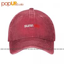 Sunn O))) Red Logo Washed Denim Baseball Cap Trucker Hats Unisex Harajuku One Size