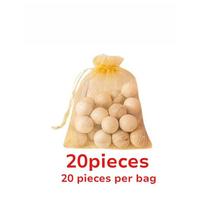 Natural Pure Camphor Wood Strips for Wardrobe Anti-Mold Anti-Insect Moisture-Proof Deodorizing Moth Repellent Home Clothing Storage Accessories 20PCS Camphor wood ball beige