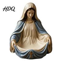 Hand-painted Resin Box Jewelry Storage Box with Jesus or Virgin Design Religious Tray Compact Multi-Use Prayer Room Container Faith Atmosphere Womens