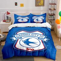 Cardiff City FC Bedding Set Bedding Duvet Cover Set Duvet Cover Pillowcases (1 * Duvet Cover 2 * Pillowcases, without duvet insert) 135x200cm