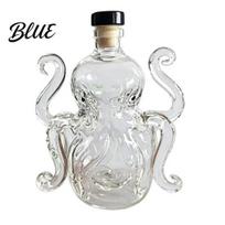 Decorative Wine Decanter Octopus Whiskey Bottle Funny 3D Glass Animal Decanter 320ml Unique Liquor Creative Alcohol Container Dispenser for Home Bar juoda