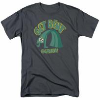 Gumby Get Bent Logo T Shirt Mens Licensed Classic TV Show Charcoal M