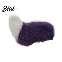 Swinging Car Tail Accessory Faux Fur Electric Wagging for Car Remote Control Moving Easy Install Ornament Decoration Rechargeable Detachable R