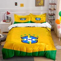 Brazil CBF logo design. Bedding sets Duvet cover sets Duvet covers Pillowcases(1*Duvet Cover 2*Pillowcases without duvet insert) 135x200cm