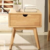 Skandinaviško stiliaus naktinis staliukas iš masyvo mažiems butams Natural Wood Color