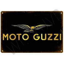 Moto Guzzi alter Mann Vintage Zinn Zeichen Shabby Chic Metall Wand dekoration Retro Bar Dekoration antiken Metall Poster 20X30CM