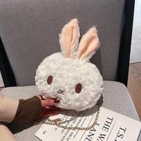 Cute rabbit plush bag girl heart personality ugly cute chain shoulder bag, crossbody cartoon bag balta