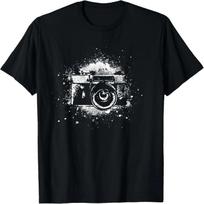 Photographer T-Shirt Camera Photography Retro Journalist Tee T-Shirt S juoda