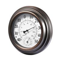 20CM Indoor Outdoor Thermometer Hygrometer Antique Painted Iron Shell Temperature And Humidity Measuring Instrument US/EU Dial