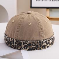 Išplautas Docker kepurė Be kraštų Kepurė Be snapelio Vienspalvė Retro Vintažinis Gatvės stilius Pavasaris Ruduo Lauke Gorras 56-58cm chaki