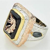 Light Luxury Style Unicorn Square Ring 6