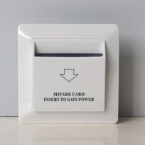 ABLE Hotel Room Card Key Energy Saving Light Switch Energy - Saving Key Card Switch for Hotel RFID Energy - Saving Wall Switch (White,86*86mm&Eu Standard) balta