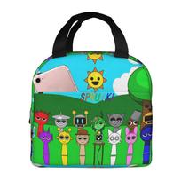 Custom S-Sprunkies Portable Lunch Boxes Unisex Leakproof Music Game Cooler Thermal Food Insulated Lunch Bag Office Work One Size