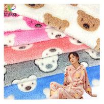 2026 Warm 230 Gsm 100 Polyester Double Side Cartoon Printed Flannel Fleece Fabric for Children's Sleepwear and Coat armijos žalia spalva