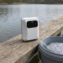Portable Power Aquarium Air Pump Adjustable Aquatic Aerator Energy Saving White Std 800mah