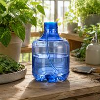 Manual Pressure Sprayer Bottle Spraying Rod Compatible Watering Threaded Neck 3L Blue Bottle
